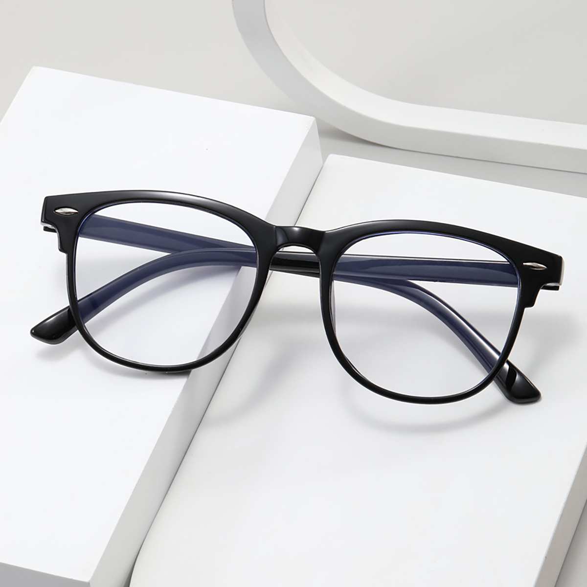 Gaming Glasses Tinted - Óculos redondos transparentes para homens e