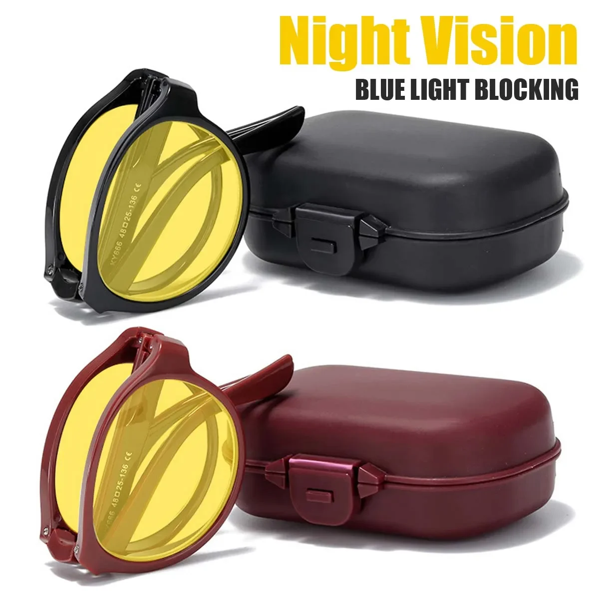 Óculos de visão noturna dobráv - Gaming Glasses Tinted avaliação e preço