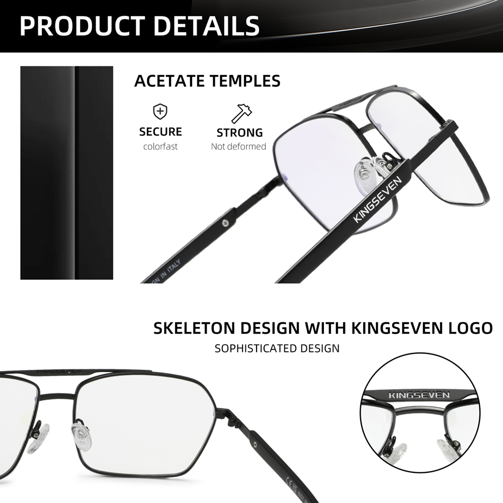 Kingseven retângulo anti-azul- - Gaming Glasses Tinted avaliação e preço
